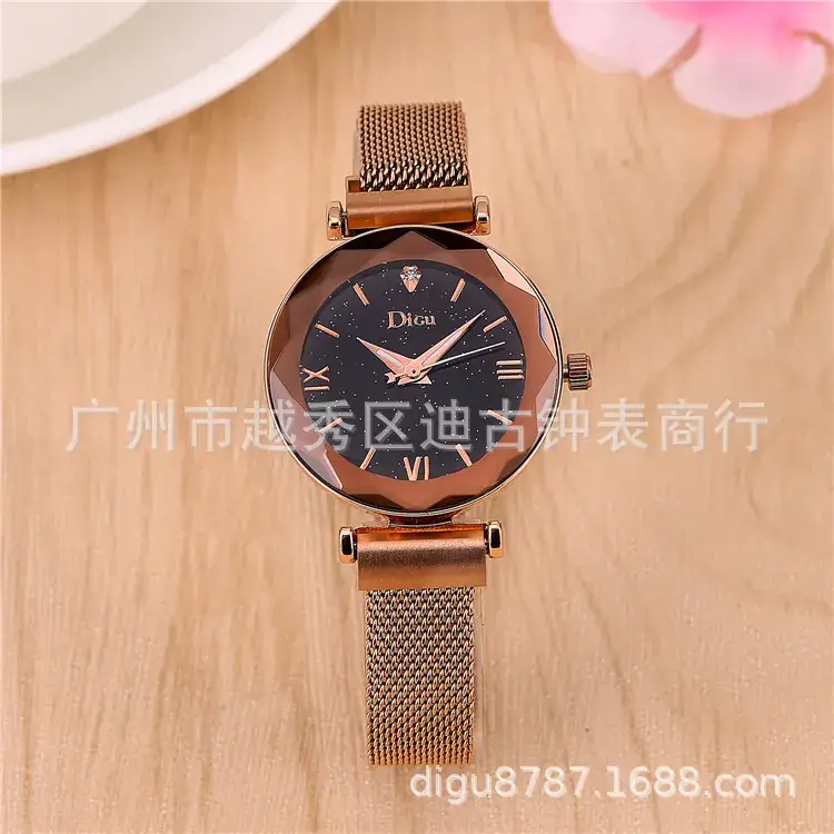 Ceramic Watch Women's Korean Style Quartz Milan Magnetic Mesh Belt