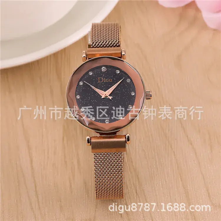 Ceramic Watch Women's Korean Style Quartz Milan Magnetic Mesh Belt