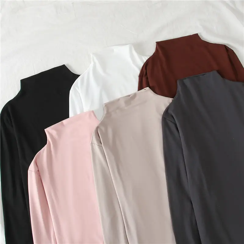 Korean Style Long Sleeve T-Shirt Women Multi Color - Image 7