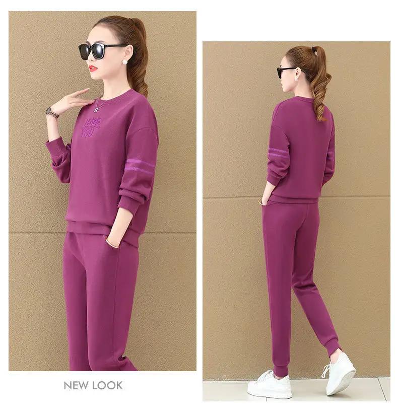 Women's 2023 Red Love Print Sweatpants Set — feature 16
