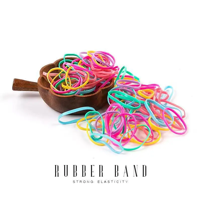 Disposable Rainbow Hair Ties for Kids