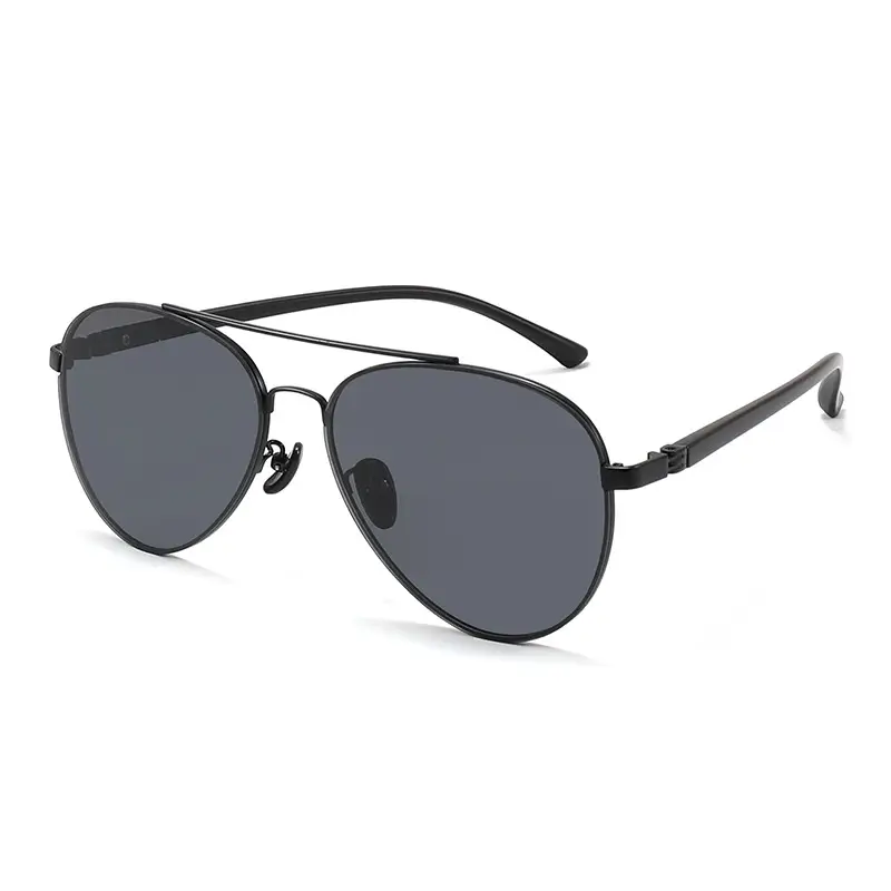 Men's Polarized Metal Sunglasses Black 3017 - Image 4