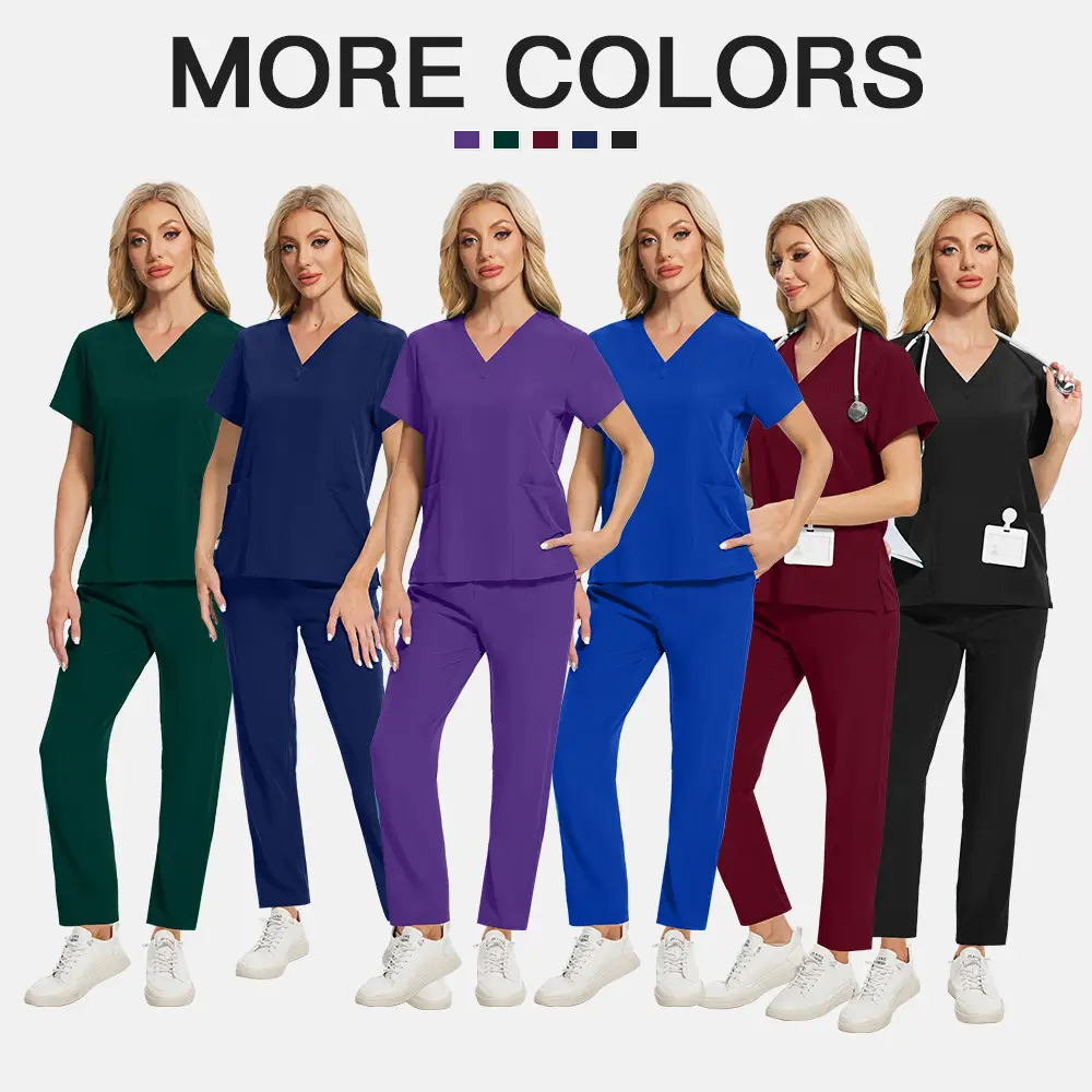 Clinic Nurse Two-Piece Blue Set for Women