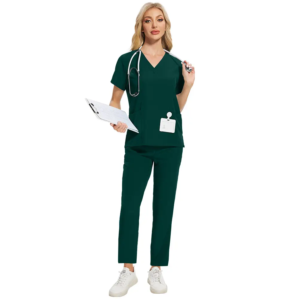Clinic Nurse Two-Piece Blue Set for Women