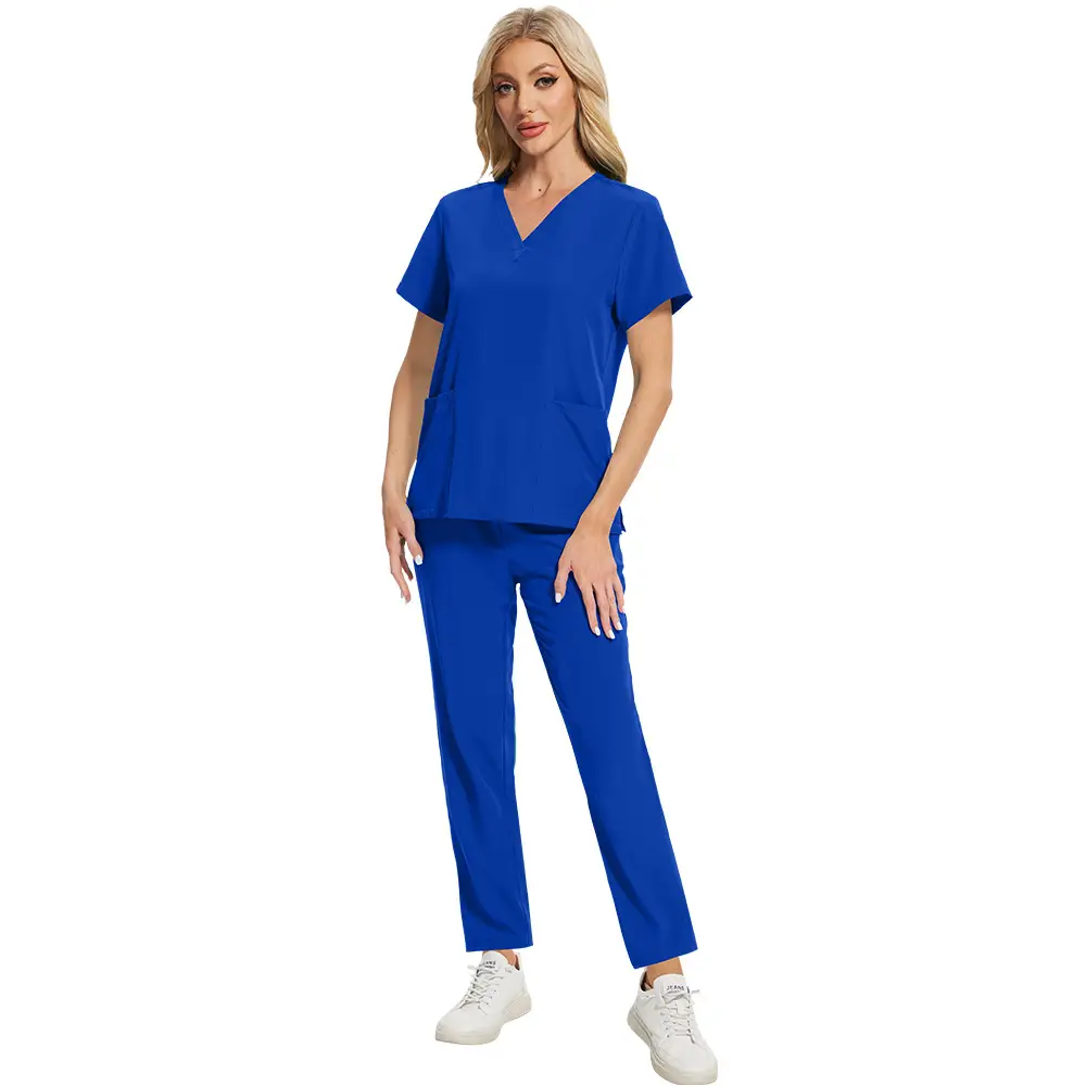 Clinic Nurse Two-Piece Blue Set for Women