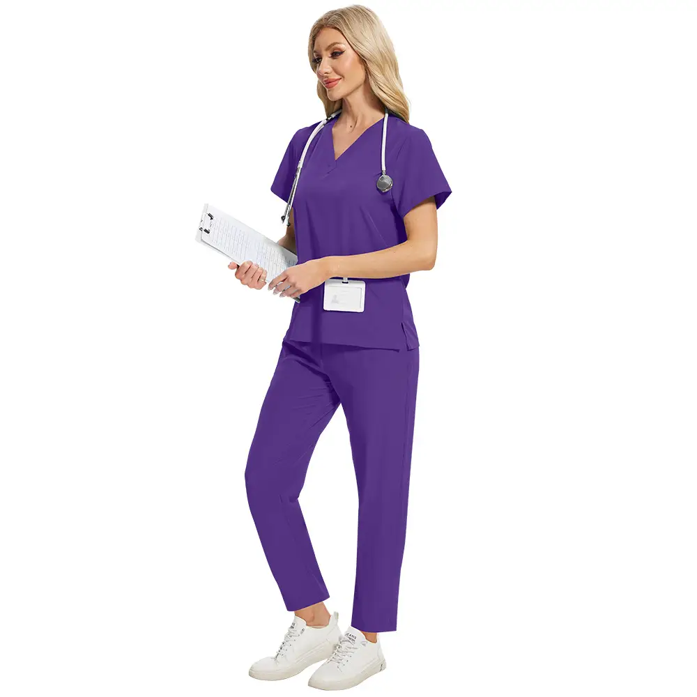 Clinic Nurse Two-Piece Blue Set for Women