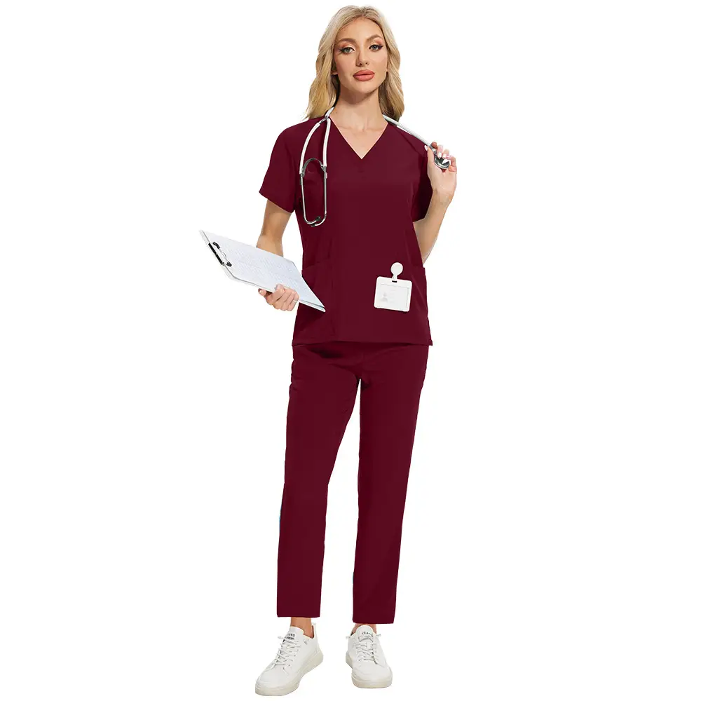 Clinic Nurse Two-Piece Blue Set for Women