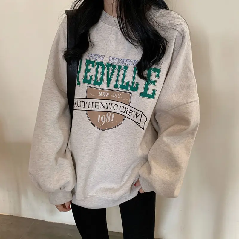 Fleece Printed Plus Size Sweater Women Autumn Winter - Image 5