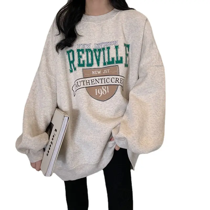 Fleece Printed Plus Size Sweater Women Autumn Winter - Image 7