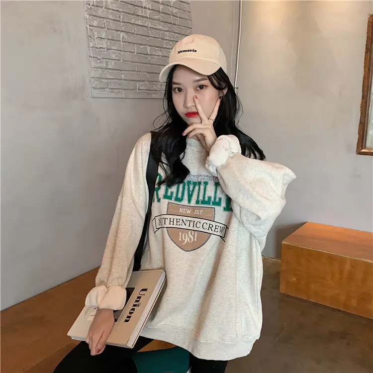 Fleece Printed Plus Size Sweater Women Autumn Winter — feature 10