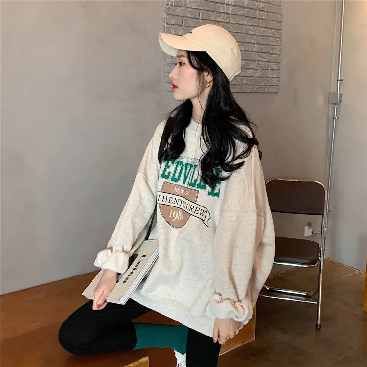 Fleece Printed Plus Size Sweater Women Autumn Winter — feature 11