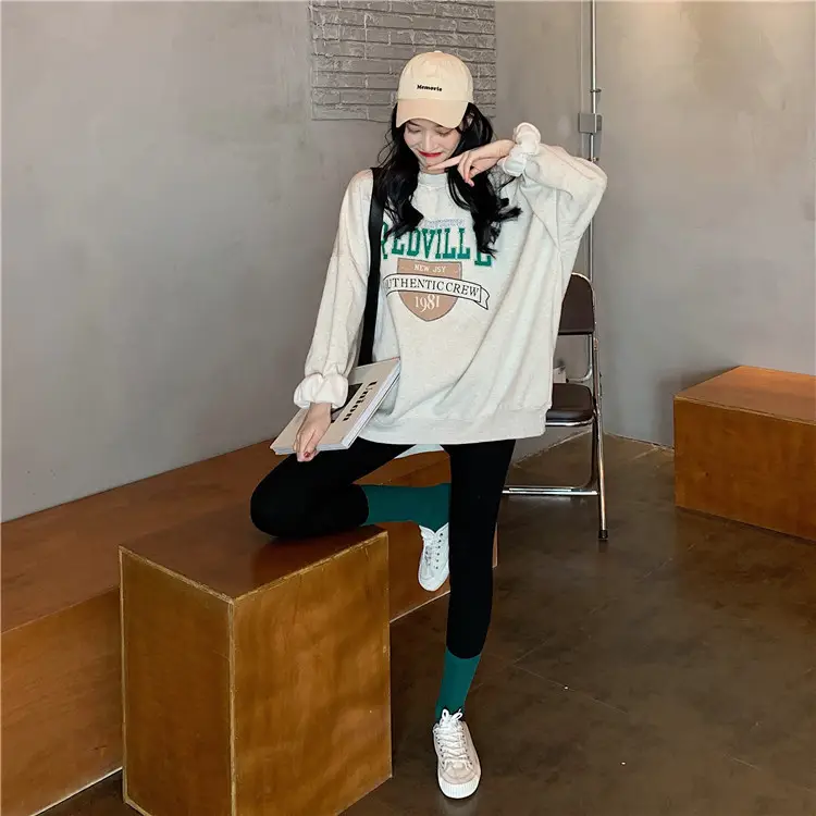 Fleece Printed Plus Size Sweater Women Autumn Winter — feature 12