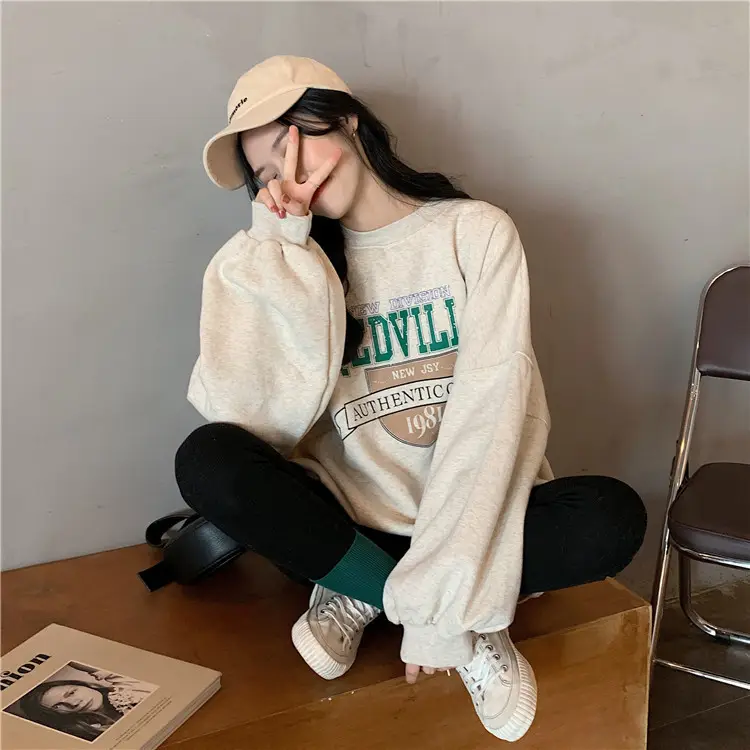 Fleece Printed Plus Size Sweater Women Autumn Winter — feature 13