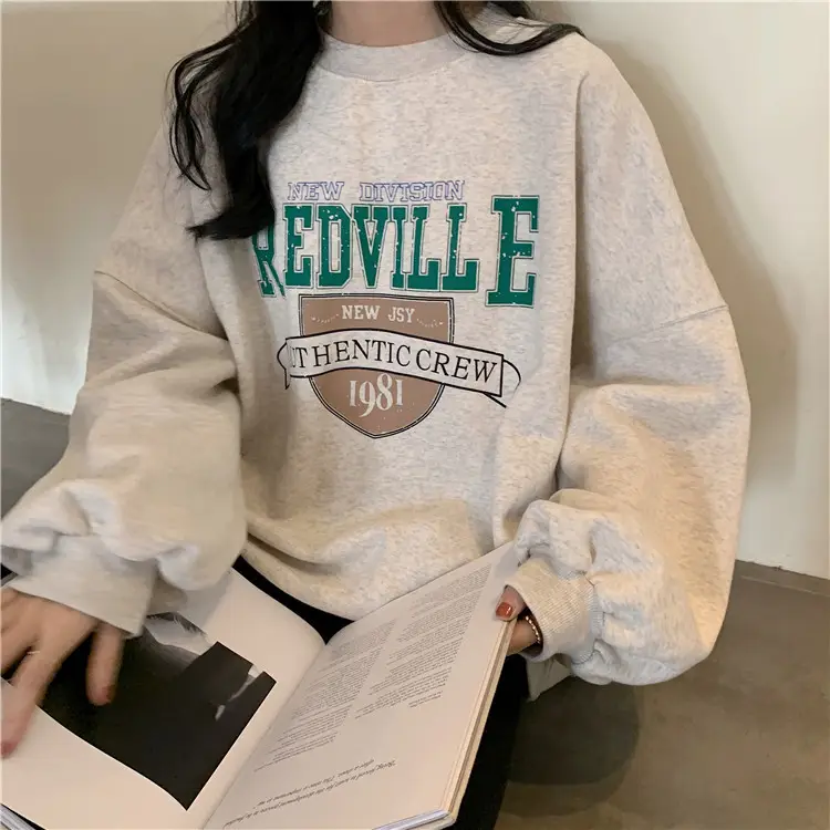 Fleece Printed Plus Size Sweater Women Autumn Winter — feature 14
