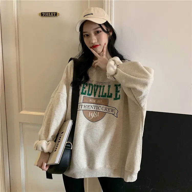 Fleece Printed Plus Size Sweater Women Autumn Winter — feature 3