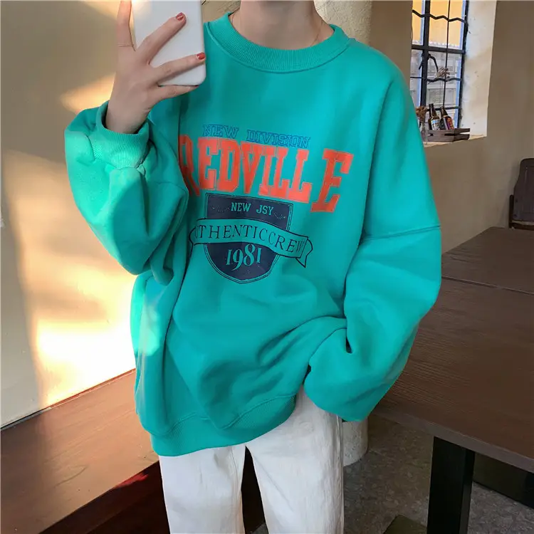 Fleece Printed Plus Size Sweater Women Autumn Winter — feature 30