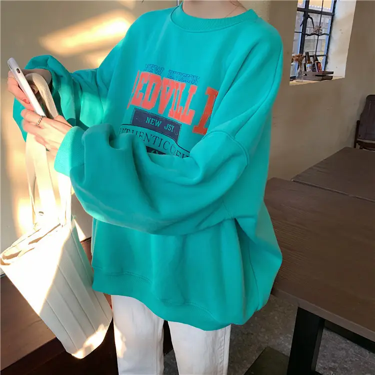 Fleece Printed Plus Size Sweater Women Autumn Winter — feature 31