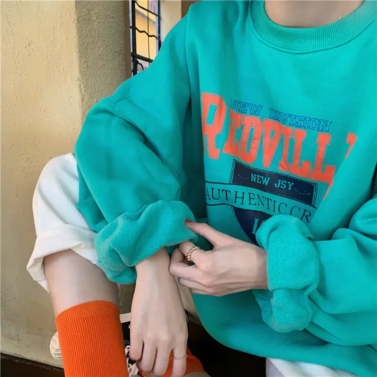 Fleece Printed Plus Size Sweater Women Autumn Winter — feature 34