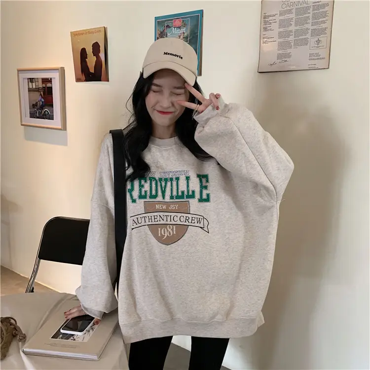Fleece Printed Plus Size Sweater Women Autumn Winter — feature 4