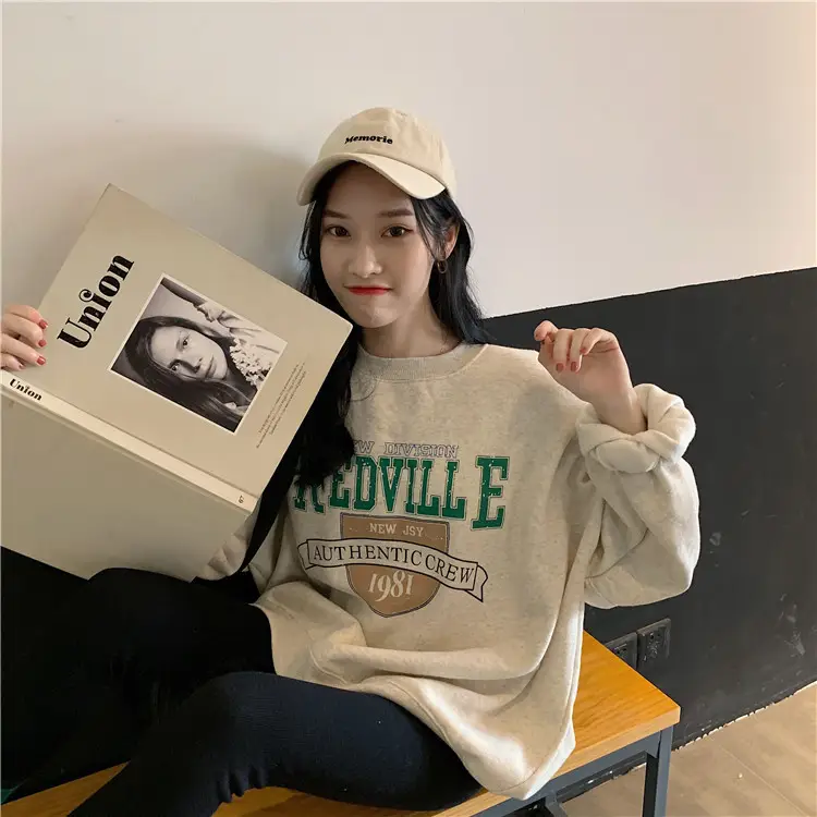 Fleece Printed Plus Size Sweater Women Autumn Winter — feature 7