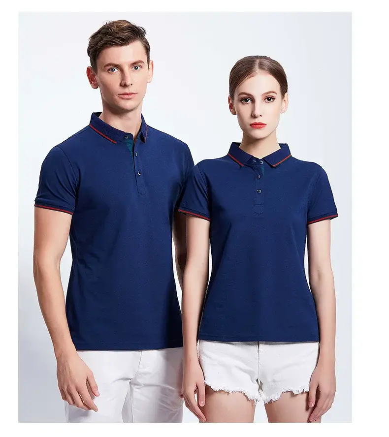 Men Black Polo Shirt with Red Trim — feature 29