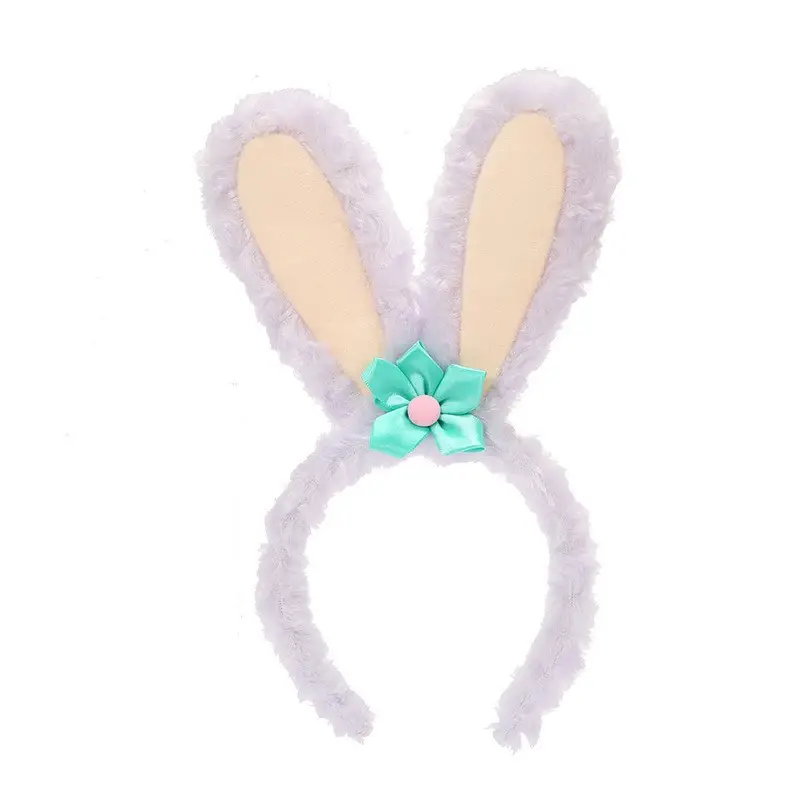 Pink Plush Rabbit Ear Hair Band for Girls - Image 24