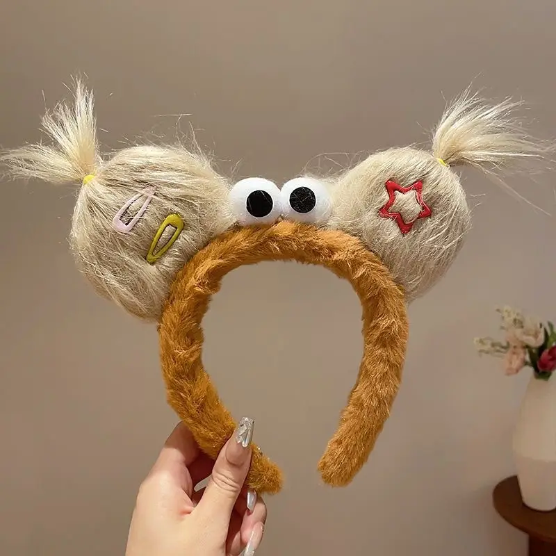 Pink Plush Rabbit Ear Hair Band for Girls - Image 3