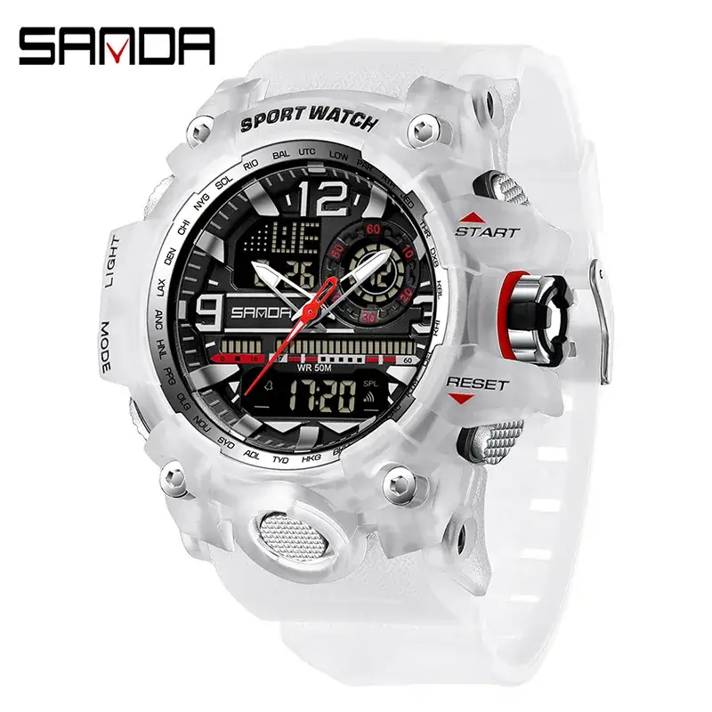 Sanda Multi-Functional Men's Digital Watch Green Black - Image 16