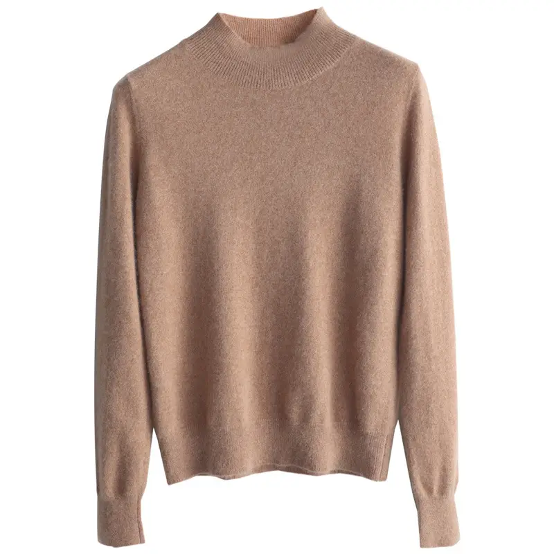 Women Green Half Turtleneck Knitwear Short Pullover - Image 15