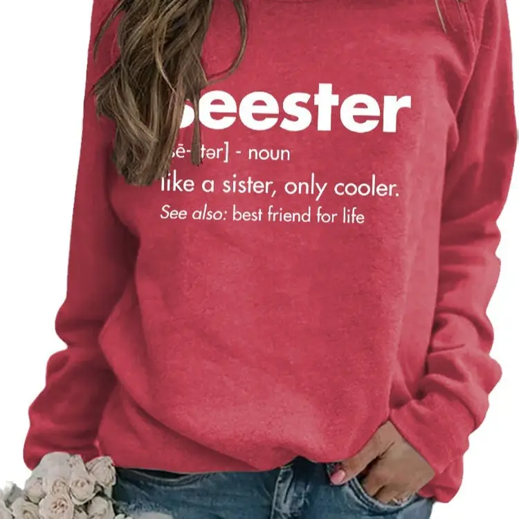 Women's Blue Seester Printed Sweatshirt Long Sleeve - Image 20