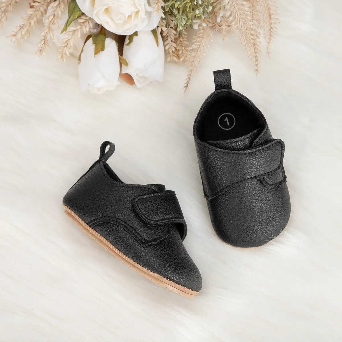 White Non-Slip Soft Baby Shoes for 0-1 Years