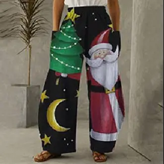 2022 Christmas Style Christmas Pants Black Candy Design - Image 14