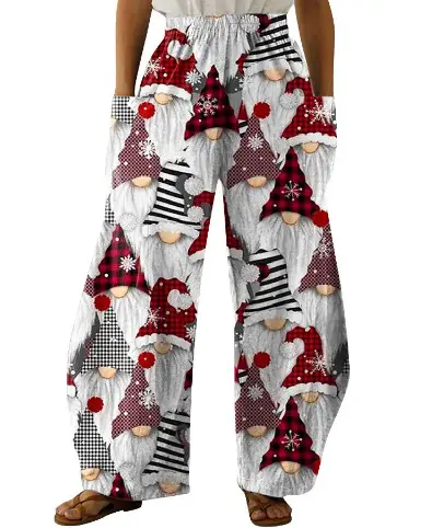 2022 Christmas Style Christmas Pants Black Candy Design - Image 2