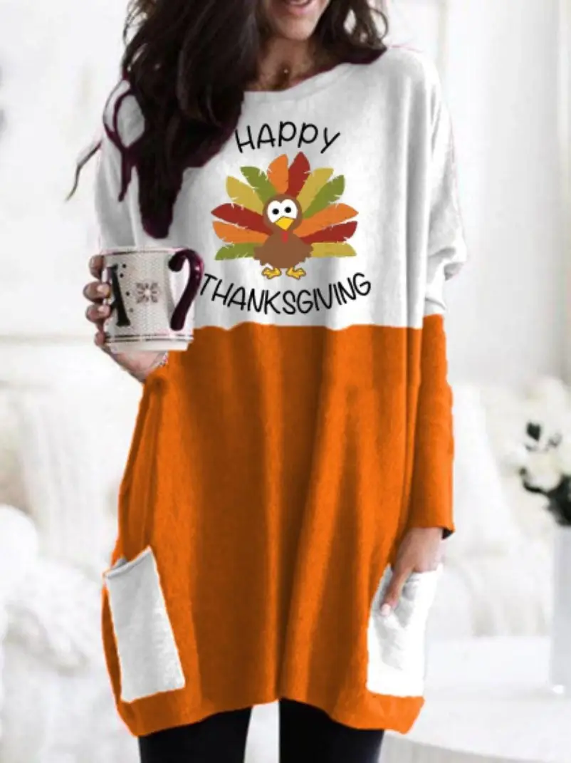 Merry Christmas Printed Long Sleeve T-Shirt Green White - Image 21