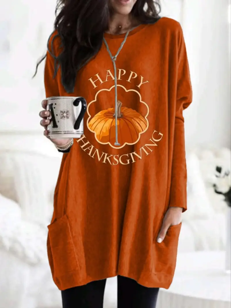 Merry Christmas Printed Long Sleeve T-Shirt Green White - Image 22