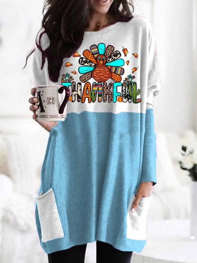 Merry Christmas Printed Long Sleeve T-Shirt Green White - Image 23