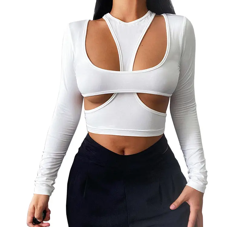 Green Long Sleeve I-Shape Sports Bra Top Set