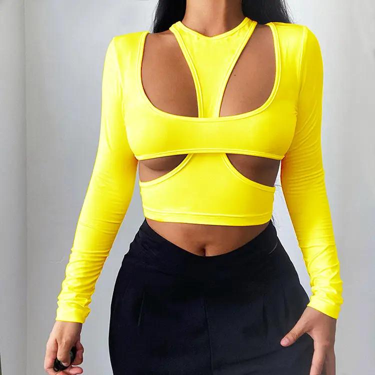 Green Long Sleeve I-Shape Sports Bra Top Set