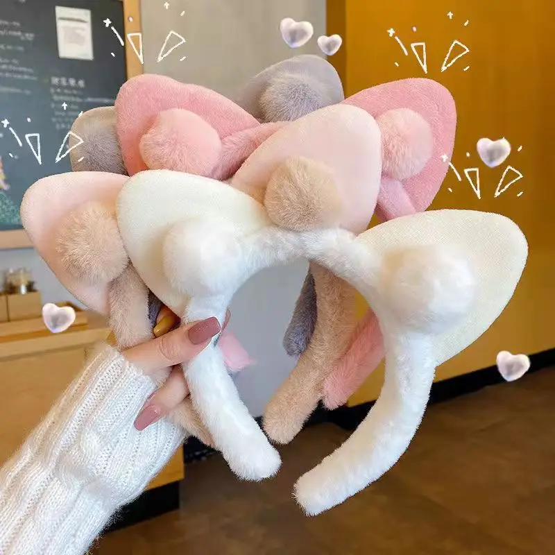 Plush Cat Ear Headband for Girls Boys Soft Winter Accessories - Image 6