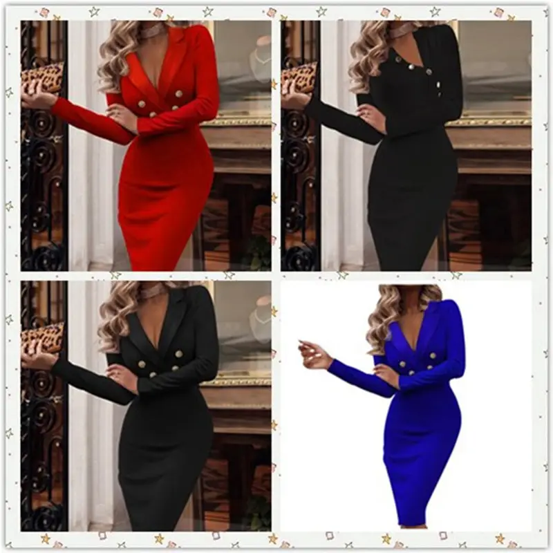 2021 V-Neck Double Breasted Suit for Women