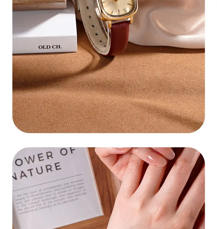 Women's Brown Leather Belt Watch with Small Dial — feature 15