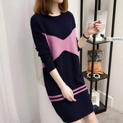 Plus Size Velvet Mid-Length Sweatshirt Dress 2025 - Image 2