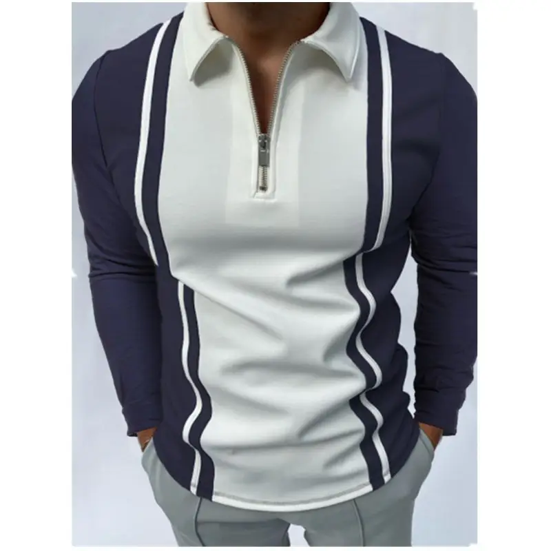 Men's Black Checkered Polo Shirt Large - Image 10