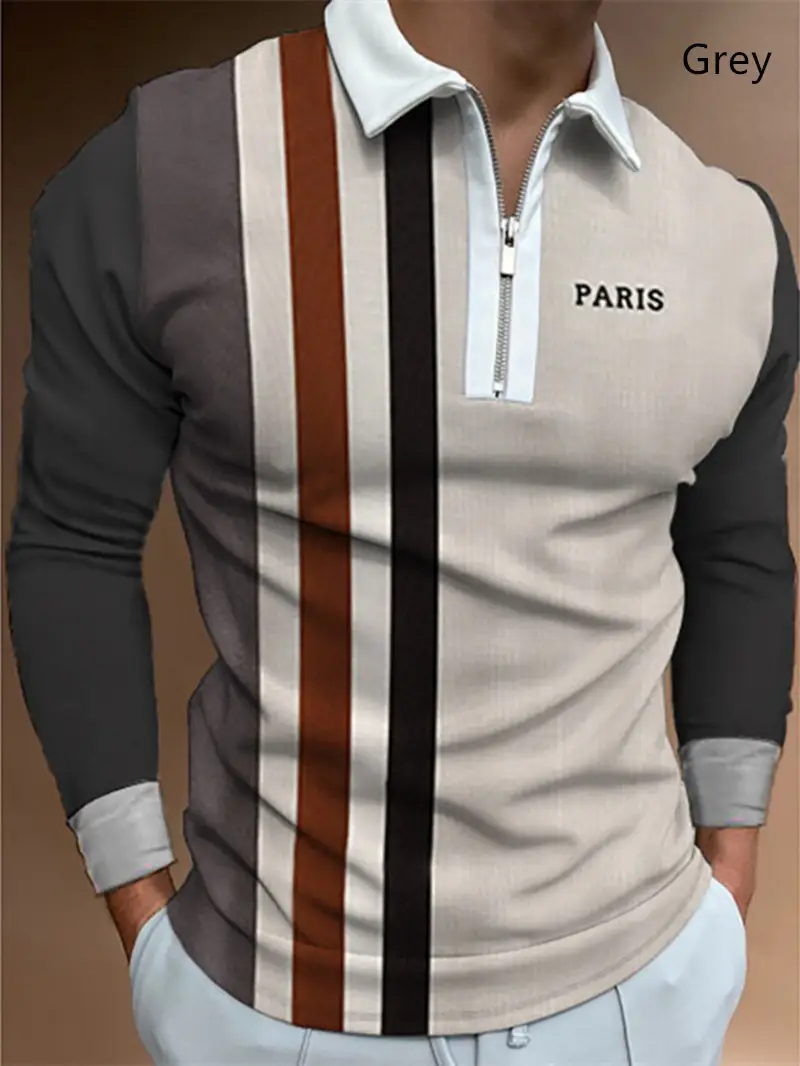 Men's Black Checkered Polo Shirt Large - Image 13