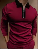 Men's Black Checkered Polo Shirt Large - Image 21