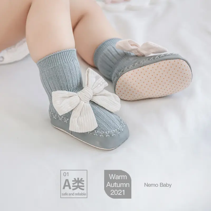 Baby Bow Socks & Shoes Winter Warm Autumn 2021