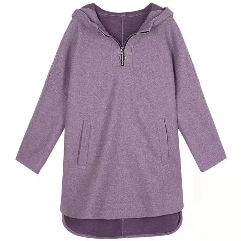 2023 Winter Hooded Velvet Sweater with Zipper Closure - Image 11