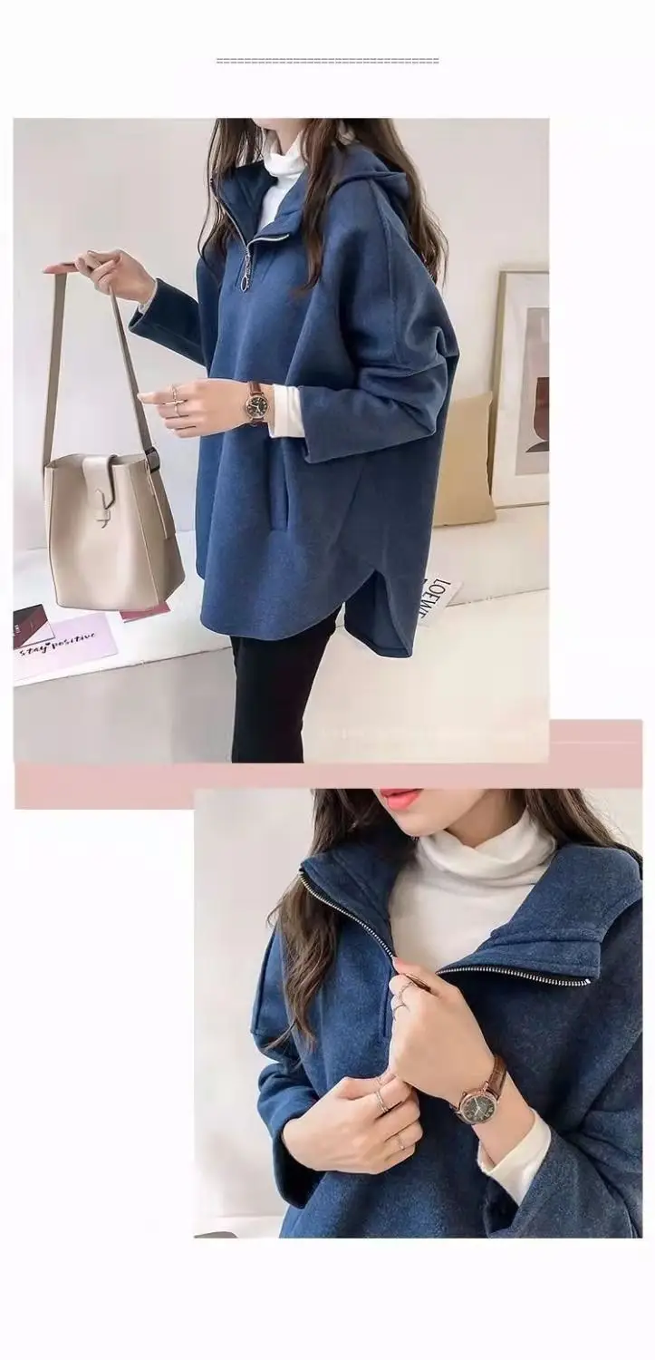 2023 Winter Hooded Velvet Sweater with Zipper Closure — feature 10
