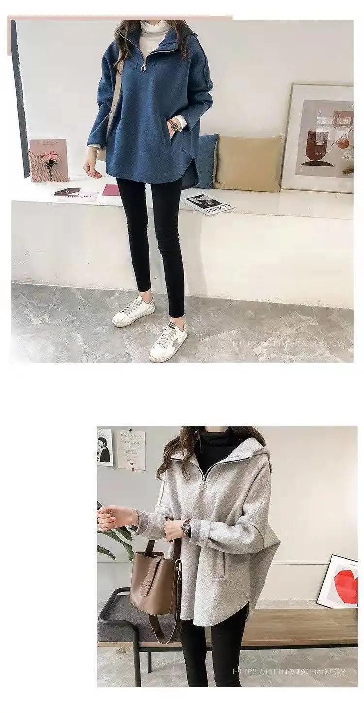 2023 Winter Hooded Velvet Sweater with Zipper Closure — feature 11