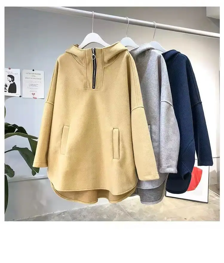 2023 Winter Hooded Velvet Sweater with Zipper Closure — feature 13